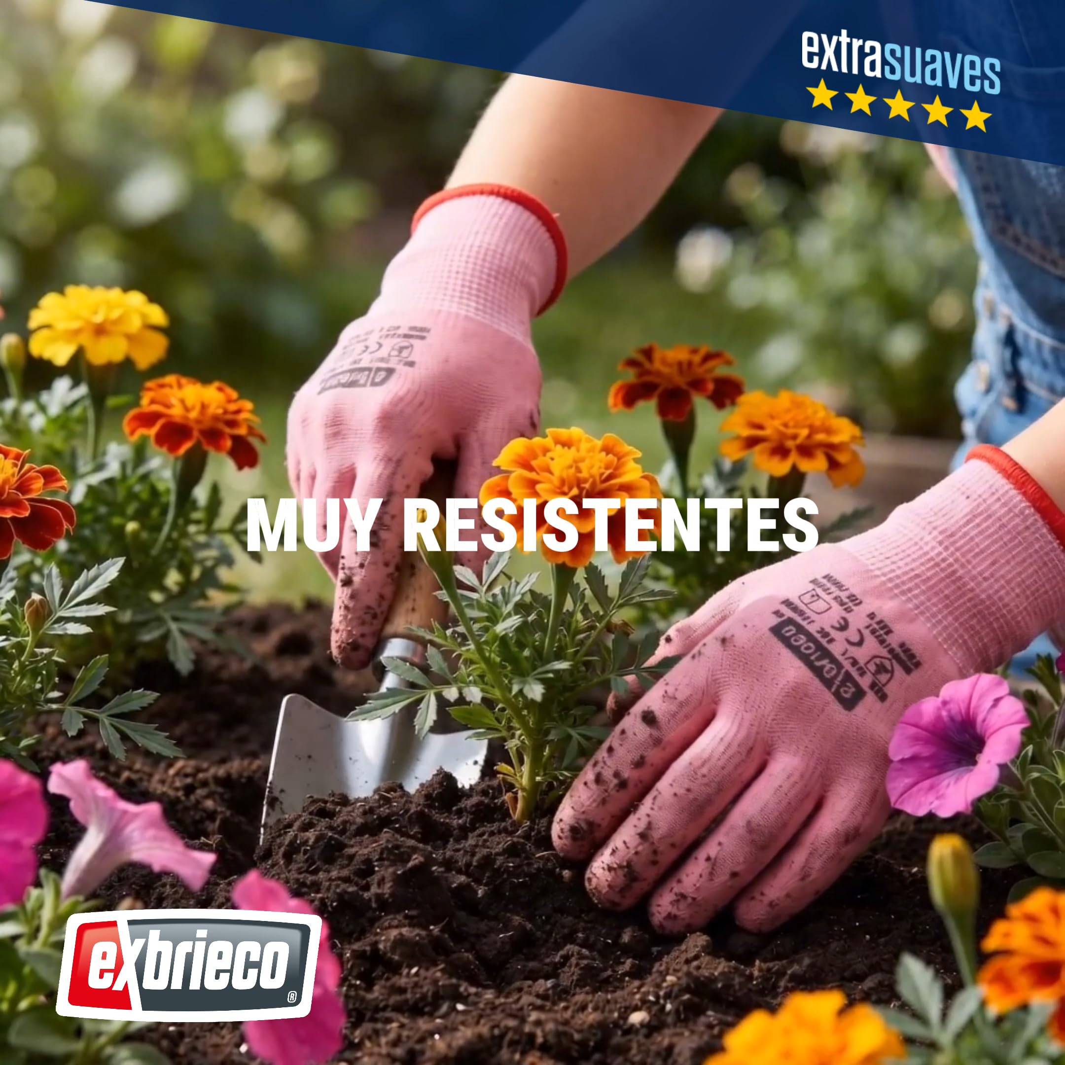 Pack 120 Guantes de Trabajo Para Niños, Antideslizantes, Transpirables, Poliéster con Látex Natural, Agarre Seguro, Protección Manos, Jardín, Playa, Bricolaje, Color Azul, Talla 4, 3XS