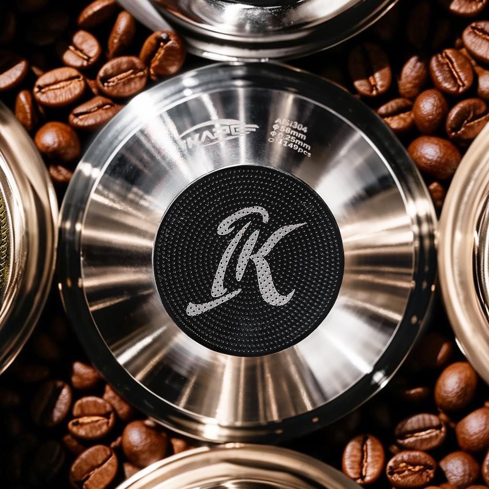 IKAPE Präzisions-Filtersieb mit variablem Durchmesser – 58 mm, 18 g Espresso-Sieb für Siebträger, 33 mm Höhe, 0,25 mm Lochdurchmesser & 1149 Löcher – Optimiert die Aromaextraktion