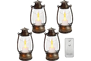 Vintage Decorative Candle Lanterns with Remote Control for Indoor and Outdoor Decor