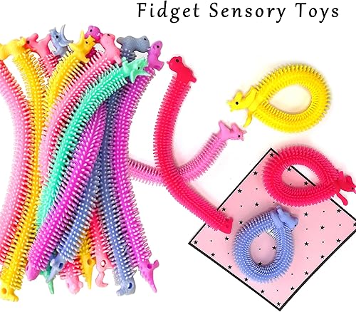 Miniatura 5 de Paquete de 30 juguetes para ansiedad de cuerdas elásticas, juguetes sensoriales vibrantes a granel para niños y adultos, alivio del estrés, juguetes