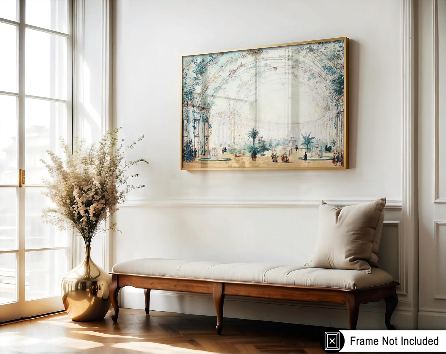 Poster Master The Winter Garden To The Champs Elysees Poster - Victorian Botanical Greenery Print - Tropical Garden Art - Floral Art - Aesthetic Living Room or Office Decor - 16x20 UNFRAMED Wall Art