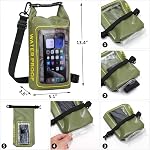 154 Pieces Waterproof First Aid Kit with Waterproof Cell Phone Pouch Roll Top Boat Emergency Kit 2-in-1 Emergency Medical Kit