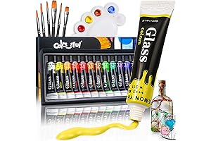 Colorful Acrylic Glass Paint Set for Wine Glasses & Crafts
