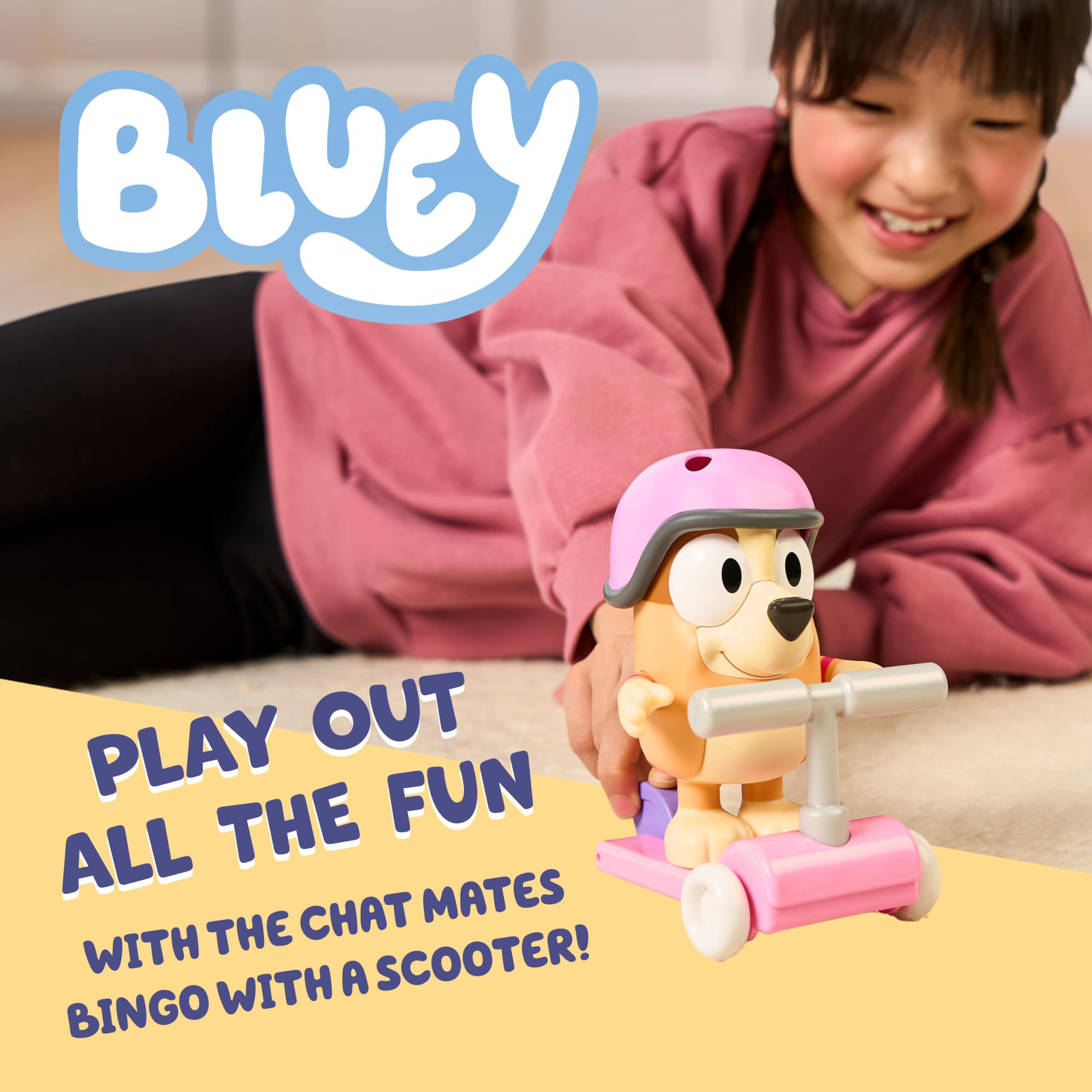 Bluey Chat Mates Bingo with Scooter. Press Bingo's Nose and Hear 10 of Her phrases - Image 2