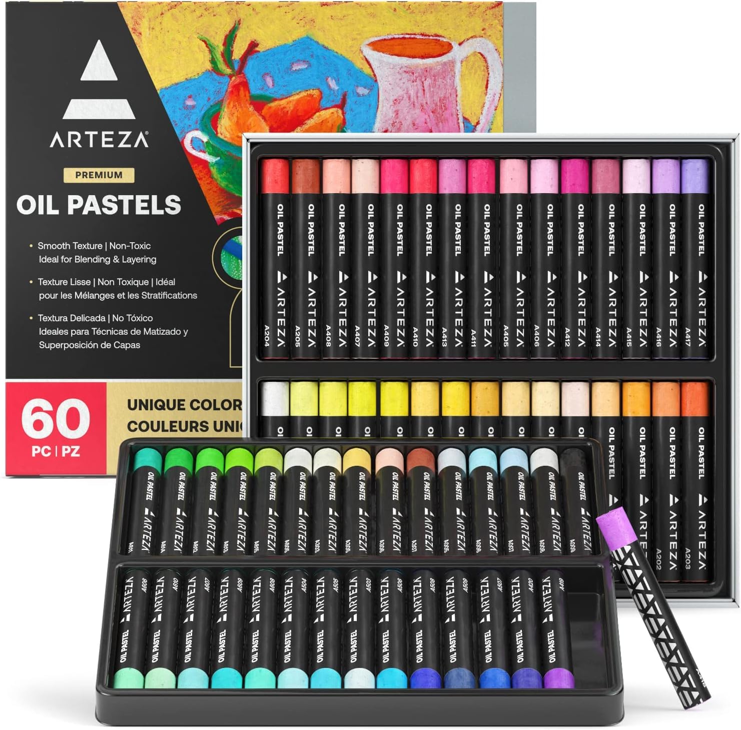 ARTEZA Oil Pastels Set of 60