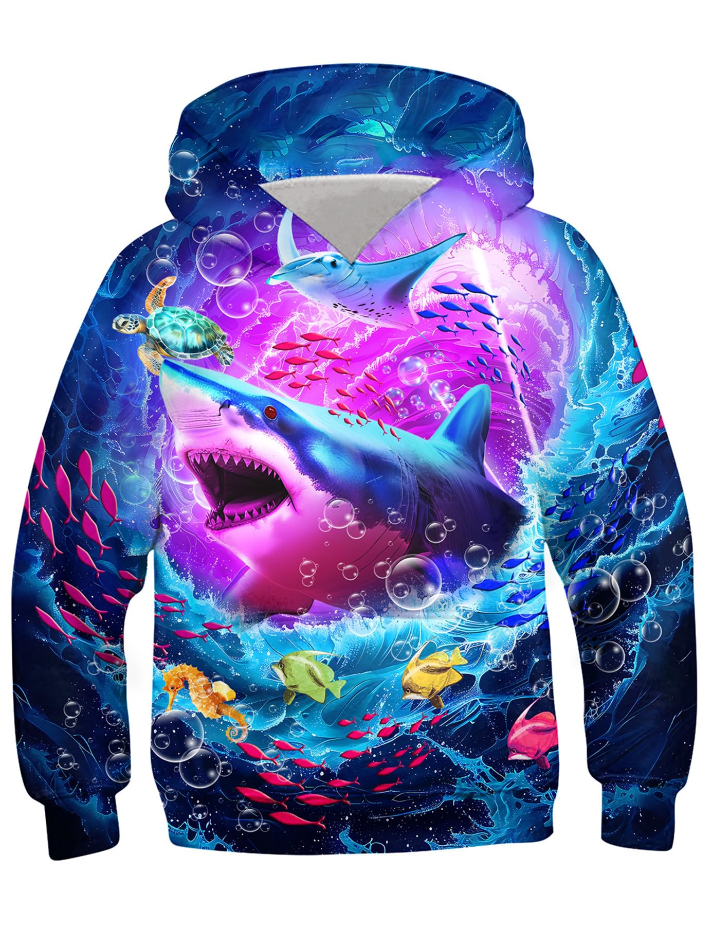 TUONROAD Boys Girls Hoodies 3D Printed Cool Hooded Lightweight 6-16T Hooded Pullover Sweatshirt for Kids