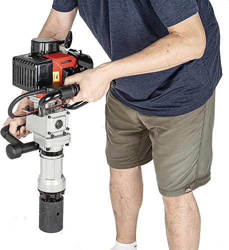 Miniatura 6 de 32.6CC 2 tiempos accionado T Post Driver, controlador de pila accionado a gas poste conductor portátil de gasolina Piledriver, 900W controlador de