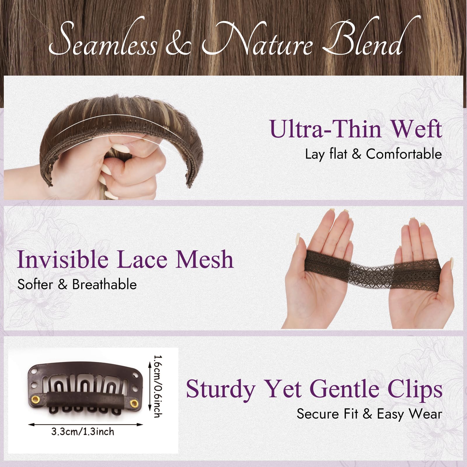 BARSDAR Highlight Clip in Hair Extensions - Image 3