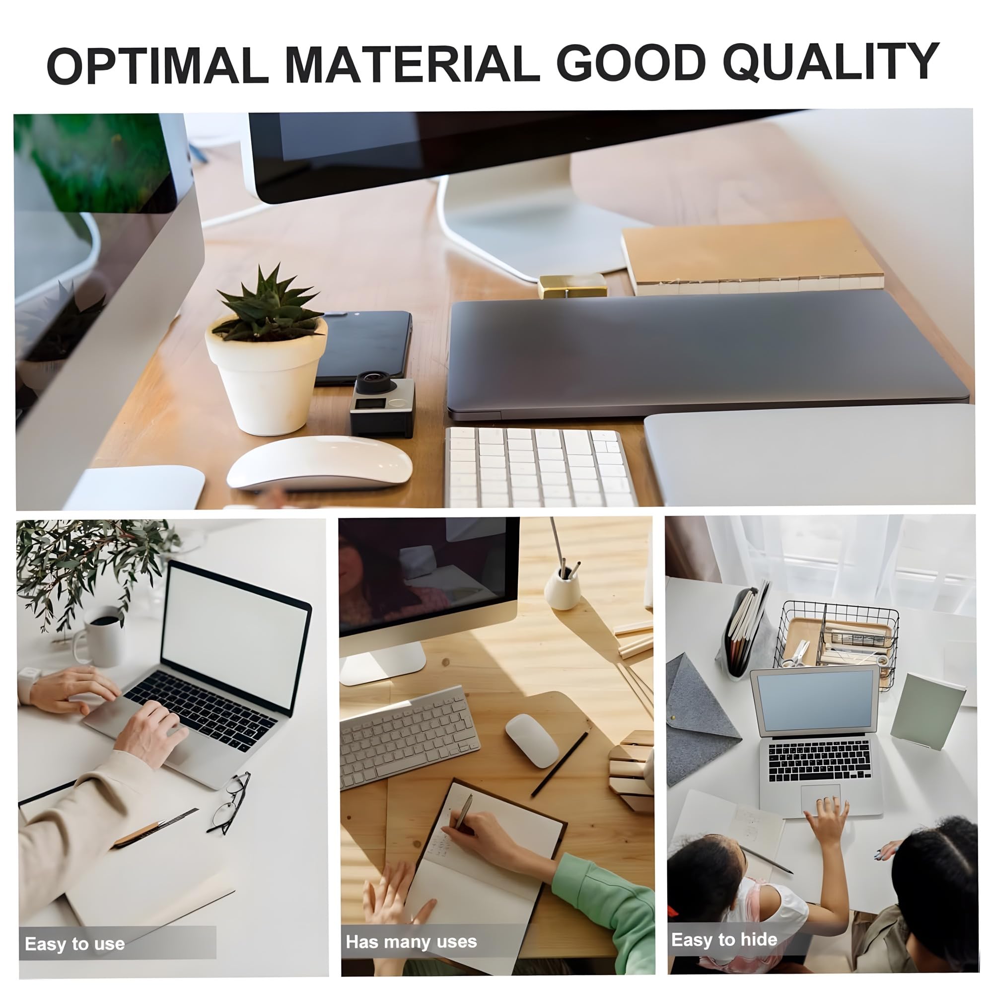 24x7 eMall 8 Cm Aluminum Office Desk Wire Cable Hole Cover with Dust Proof Brushes for Computers Work Rectangular Metal Organizer Stylish Desk Accessory Wire Manager Concealed. 80 mm x 80 mm Black