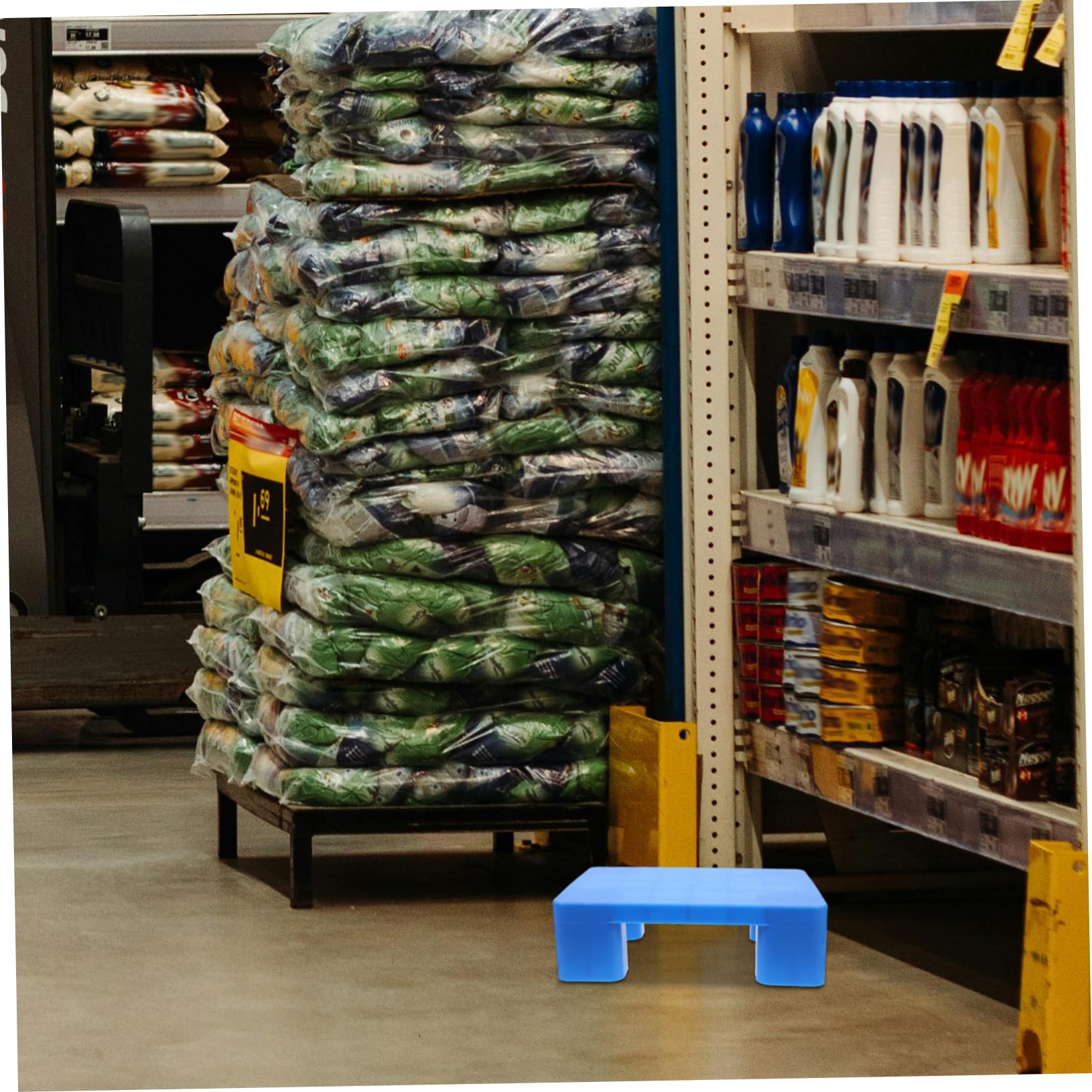 Palette Creuse en Plastique Abs Bleu pour sous-Sol, Installation Facile