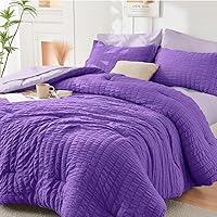 Vista 37 de HYMOKEGE Juego de edredón de sirsaca de 5 piezas, tamaño individual XL, color beige, cama de lujo en una bolsa para dormitorio, juego de ropa