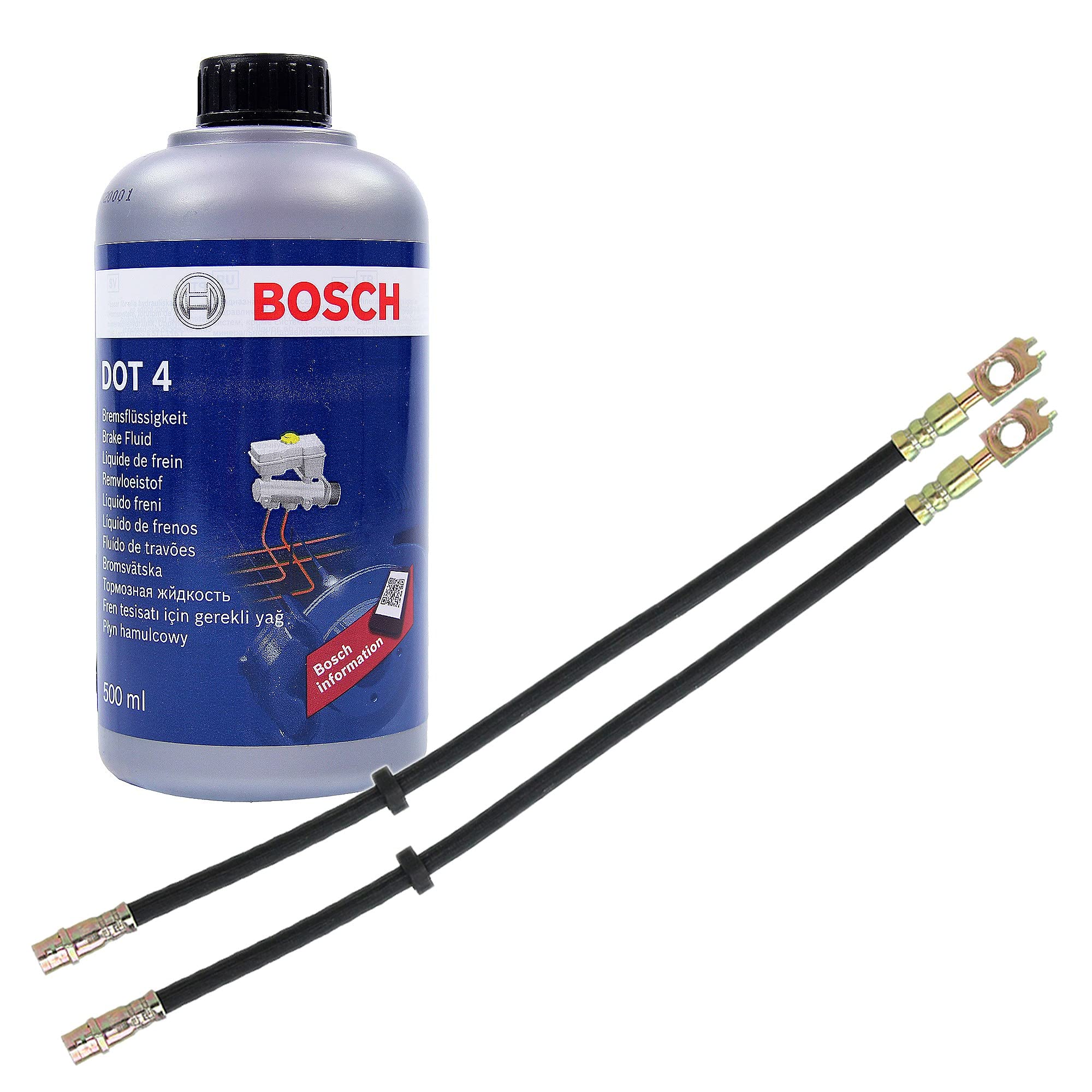 ATEC Germany 2x Latiguillo freno delantero longitud 465mm, 1x 500 ml