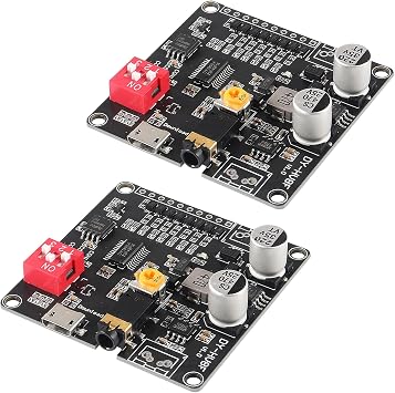 2PCS Voice Playback Module Board MP3 Music Player 20W 12V 24V High Power Sound Board UART I/O Trigger Amplifier Class D 64Mbit Flash Storage Mono 8ohm Support MP3 WAV for DIY Electronic Player