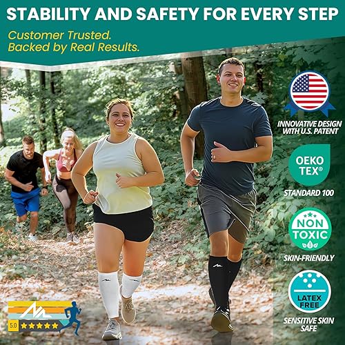 Miniatura 4 de Newzill - Mangas de compresión de pantorrilla (20-30mmHg) para hombre y mujer - Opción perfecta para nuestros calcetines de compresión para correr,