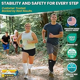 NEWZILL Calf Compression Sleeve for Men & Women | Footless Compression Socks for Shin Splint Relief, Varicose Veins | Leg Sleeve for Running, Travel, Nursing, Fitness (Black/White/Grey 3Pairs L/XL)