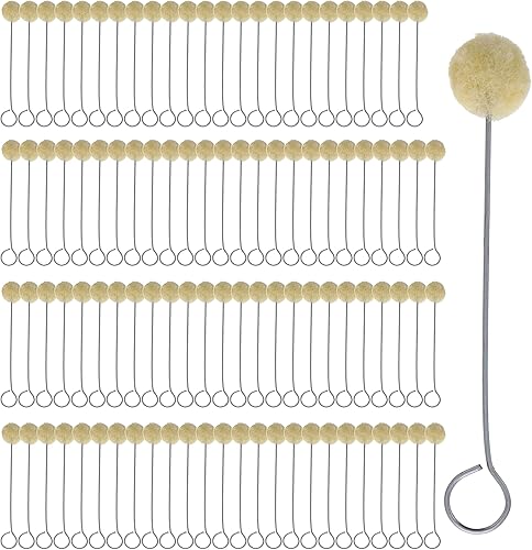 TCP Global Wool Daubers - Cepillo de bola (paquete de 100) – Herramienta aplicadora para tinte de cuero, teñir, teñir, manualidades, proyectos de