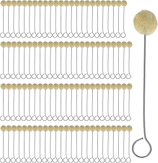TCP Global Wool Daubers Ball Brush (Pack of 100) - Applicator Tool for Leather Dye, Dying, Staining, Crafting, DIY Crafts Projects, Gluing, Contact Cement, Shoe Shine Polish - Daub, Swab, Wipe, Spread