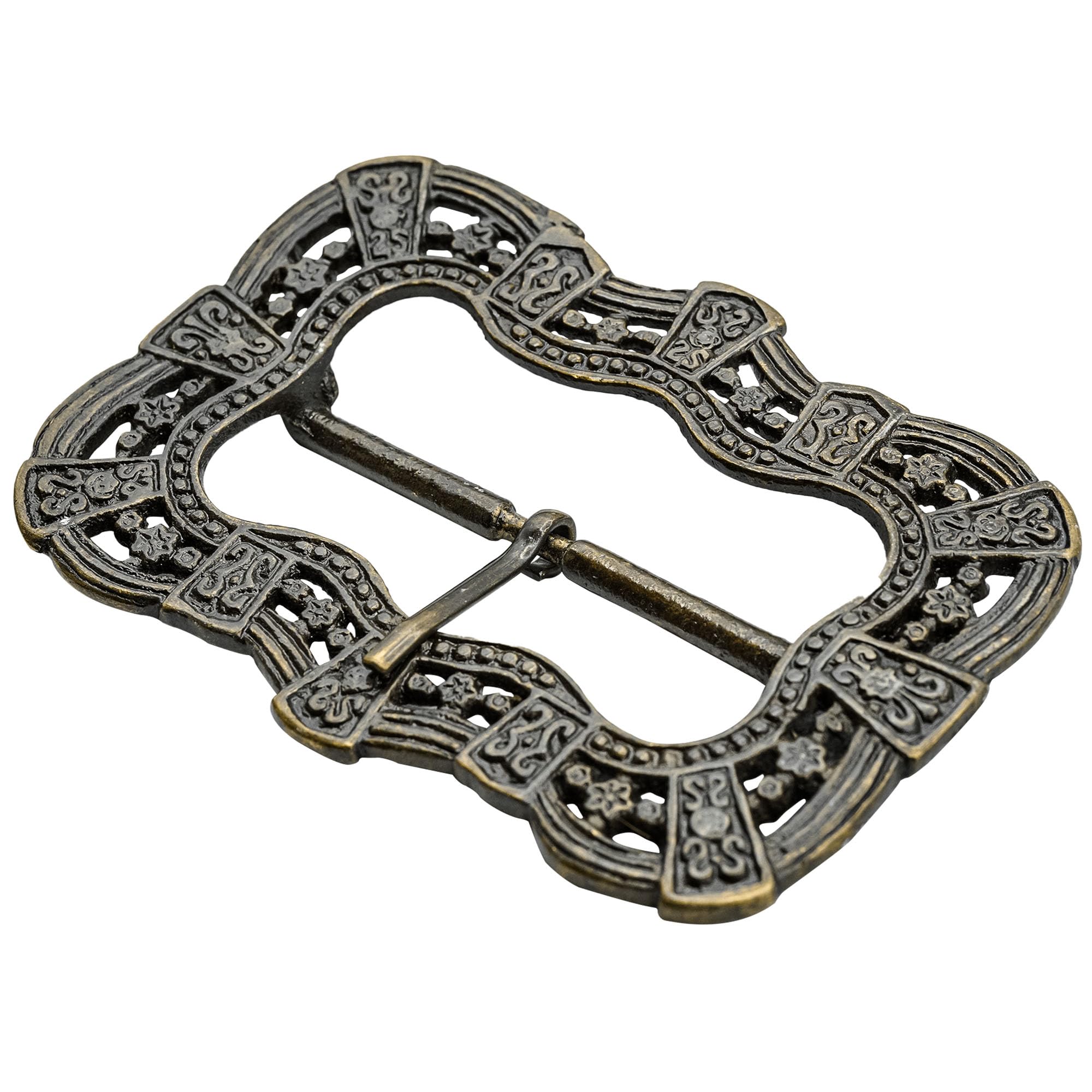 Lord of Battles Medieval Buckles Large Pirate Brass Buckle Fantasy Costume Ideal for LARP, Medieval Events, Ren faire