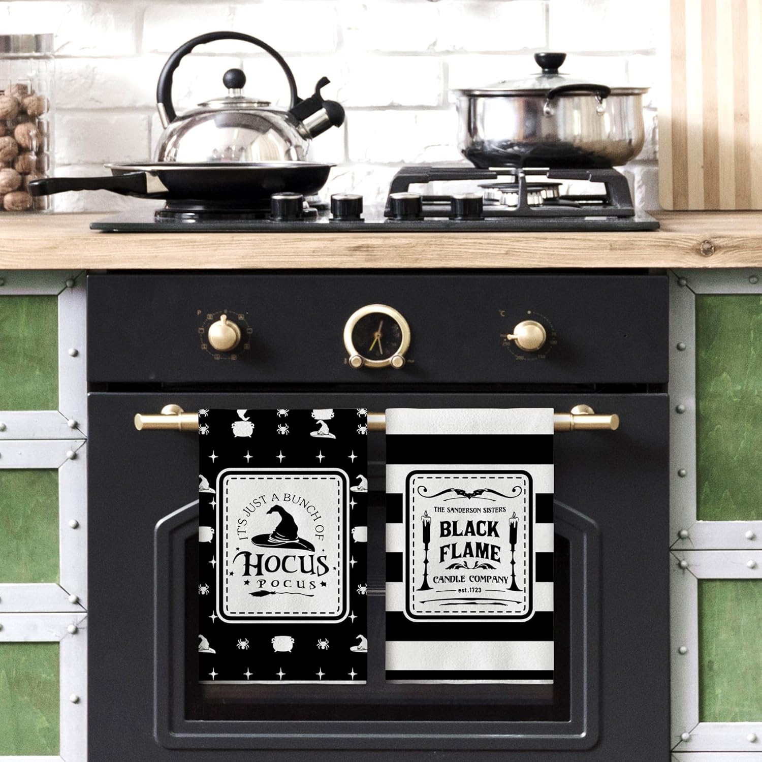 Hocus Pocus Kitchen Towels Witch Sisters Dish Towel Trunk or Treat Decor Halloween Decorations for Home Party - Image 3