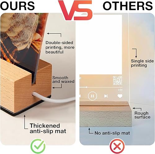 Miniatura 2 de Marco de fotos acrílico, placa de fotos LED personalizada, luz nocturna de foto personalizada, regalos de boda para ella, regalos de compromiso,