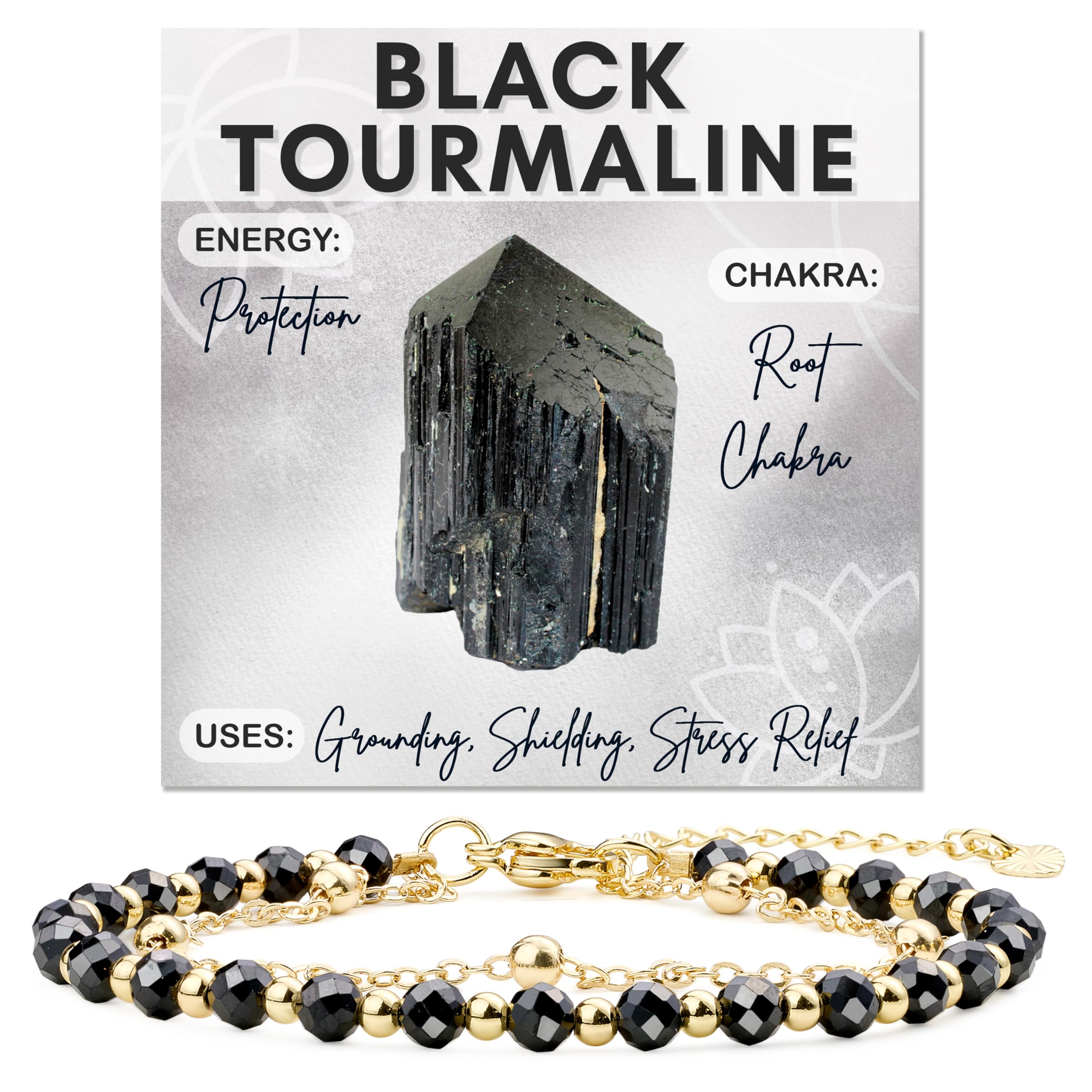 Farfume Bracciale Pietre Naturali per Donna Perle in Pietra Naturale da 4mm Gemme Lavorate a Mano Gioielli Ideale Regalo