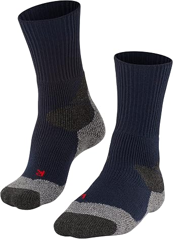 FALKE Mens TK4 Hiking Socks, Merino Wool, Blue Marine 6120, US 6.5-8.5 EU 39-41 UK 5.5-7.5, 1 Pair