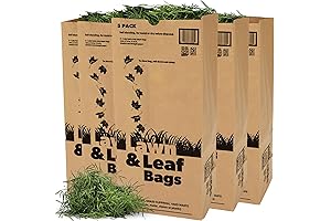 DURO Large Compostable Leaf Bags for Easy Waste Disposal (Brown, 30 Gallons)