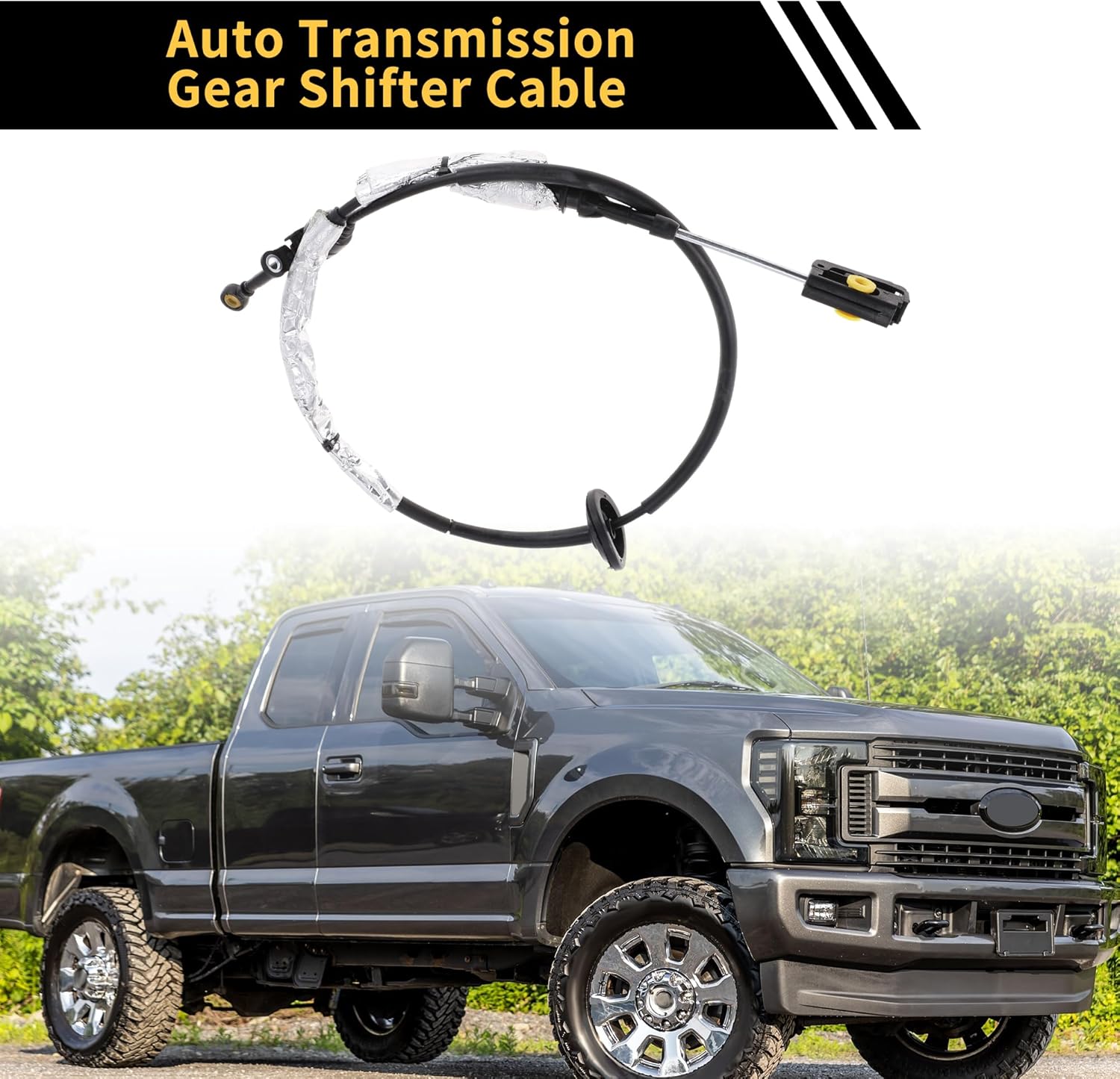 Automatic Transmission Gear Shifter Cable for Ford F-150 2015 2016 2017 2018 2019 Auto Trans Gear Shift Control Lever Cable No.FL3Z7E395D Metal