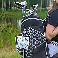 Vista 3 de Guía de supervivencia de tiro de golf, etiqueta para bolsa de golf con consejos profesionales para golf situacional, diseño de rueda giratoria