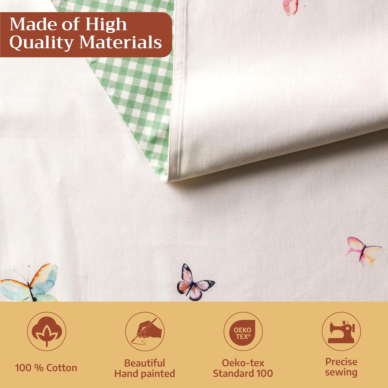 Maison d' Hermine Table Runner 100% Cotton Double Layer Table Runners 108 inches Long Decorative for Home Kitchen Dining Party Gifts for Mothers Day Spring Summer (Botanical Fresh)