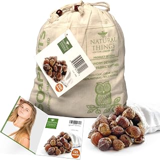 NaturalThings Laundry Detergent, Organic Soap Nuts (125 Loads) – Eco-Friendly, Hypoallergenic & Fragrance-Free Laundry Detergent Alternative, Includes Free Wash Bag