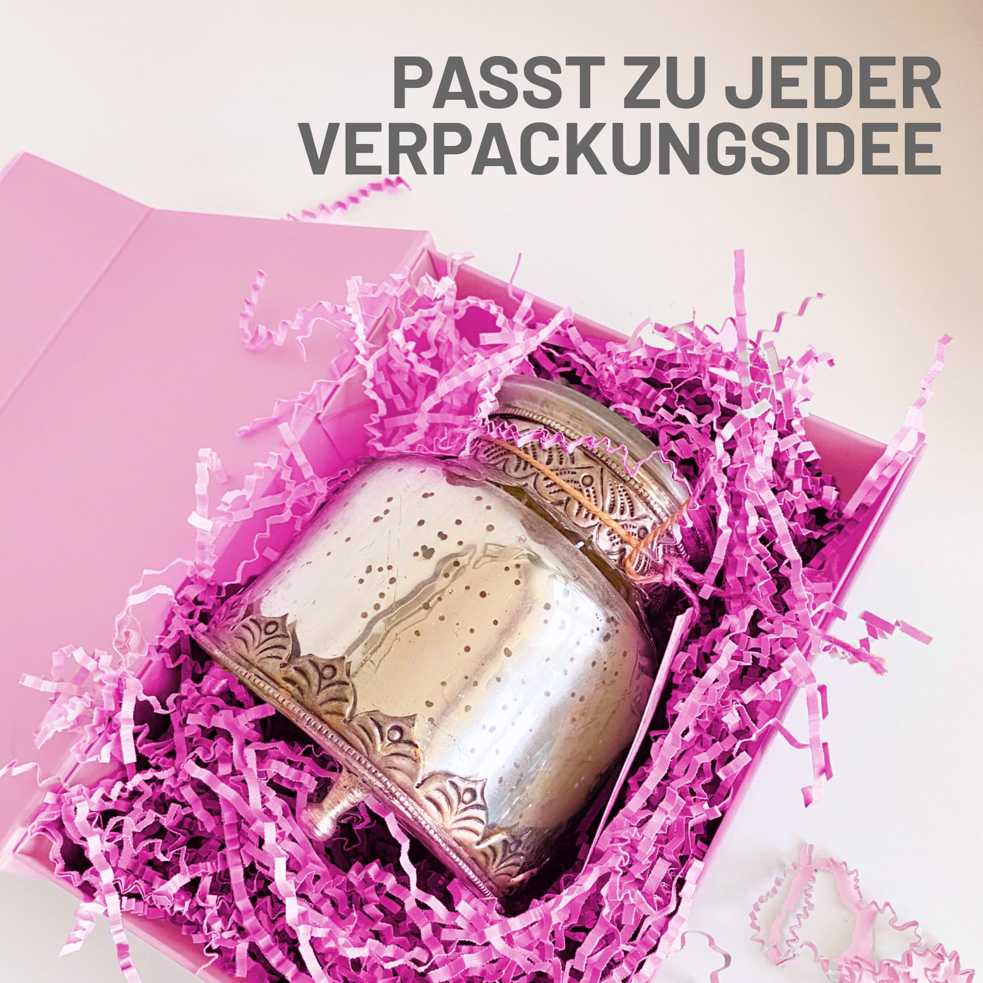 Verpackungswelt Materiale di riempimento 1 kg | Carta triturata per scatole regalo e pacchetti | Made in Germany | Decorazione e protezione | Imballaggio e accessori per regali | Nero