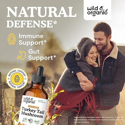 Miniatura 4 de Wild & Organic Cordyceps Tintura de 4 onzas líquidas y tintura de hongo cola de pavo 4 onzas líquidas