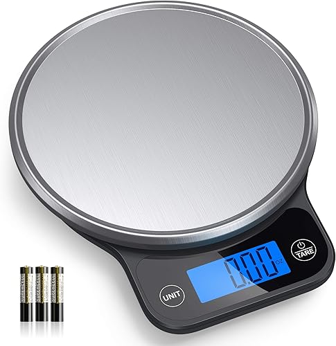 Nicewell Báscula de alimentos báscula digital de alta precisión con tapete de pastelería escala en gramos y onzas 132lbs y 13 libras máximo con