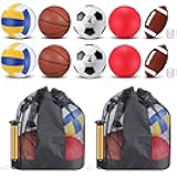 Deekin 12 Pcs Assorted Sport Ball Set for Kids Official Size Basketball Football Volleyball Soccer Baseball Playground Ball with Bag and Pump for Kid Youth Gift Back to School