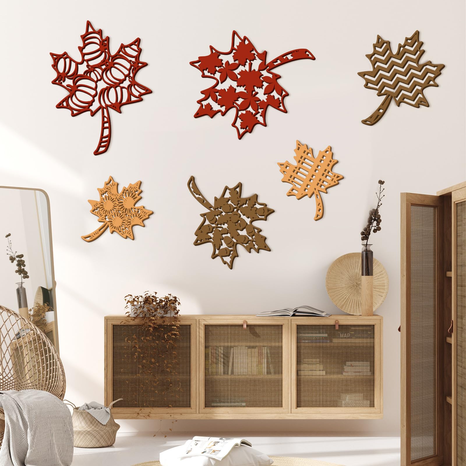 Wesiti 2-Piece Metal Fall Pumpkin Wall Art Set - 14" Welcome Rustic Sign, Farmhouse Autumn Thanksgiving Decor For Indoor/Outdoor