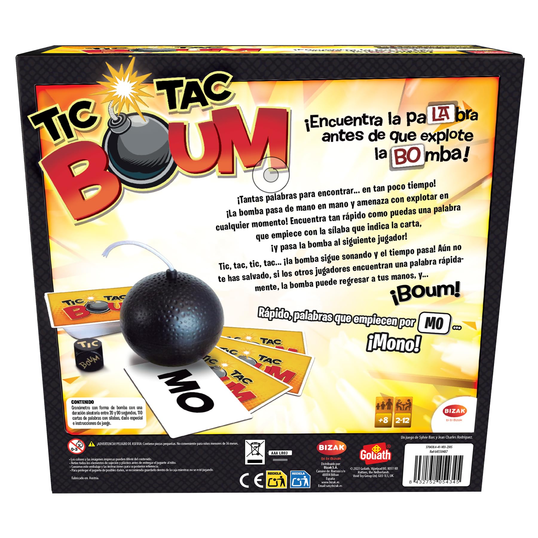 Zygomatic Tic Tac Boum : Junior Jeu de société À partir de 5 ans 2 à 12 joueurs