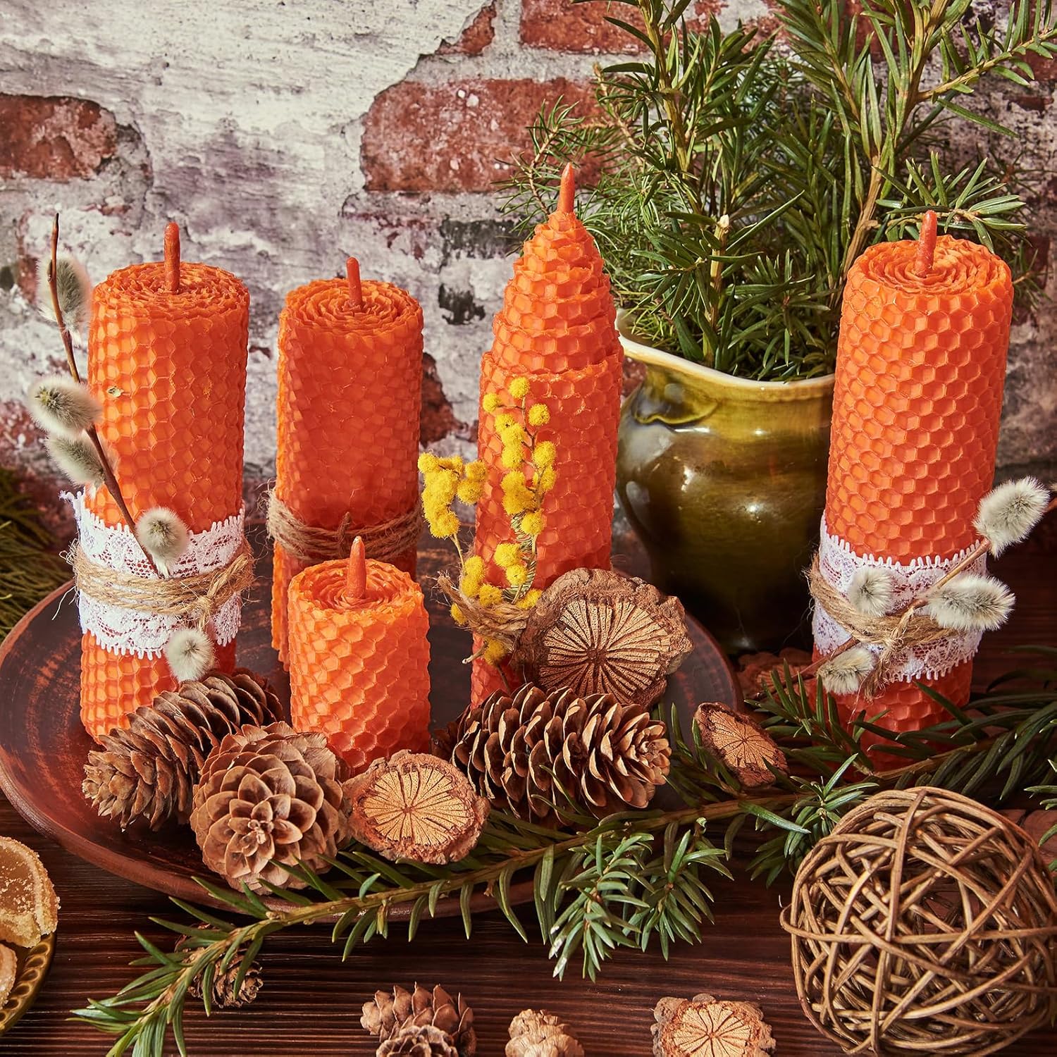 QUYLIXX 20 Pcs Beeswax Candle Making Kit, Natural Beeswax Sheets for Candle Making Rolling Kits (Bright Color, 8 x 8 inch)