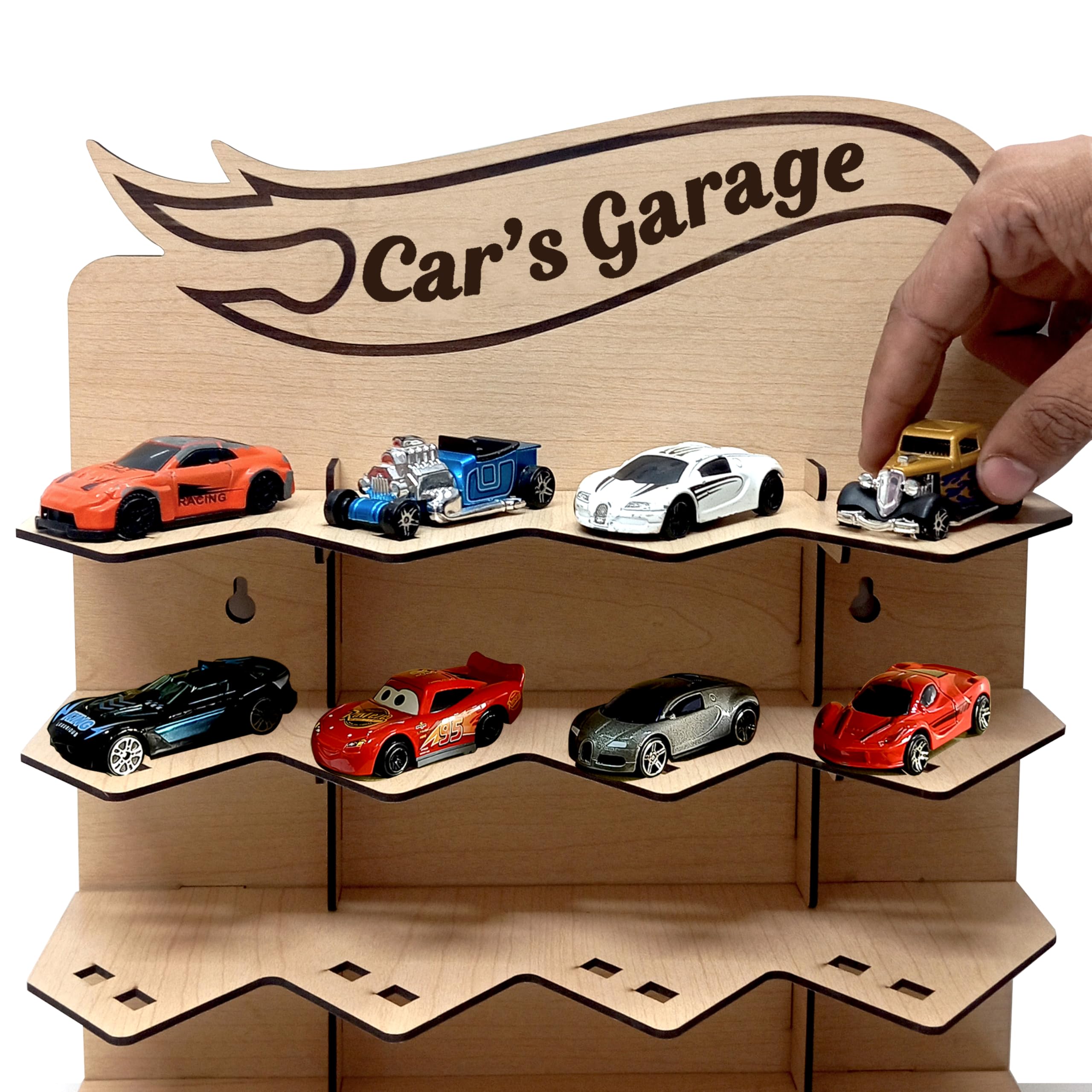 Hot Wheels ディスプレイスタンド Buy Hot Wheels Car Display Case for Kids – Wooden Garage Wall