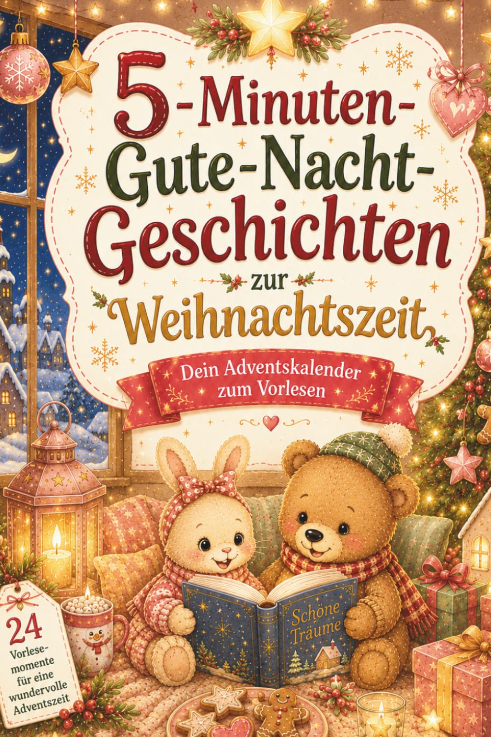 5-Minuten-Gute-Nacht-Geschichten zur Weihnachtszeit – Dein Adventskalender zum Vorlesen: 24 liebevolle Weihnachtsgeschichten für Kinder von 3–5 Jahren – Kurze Vorlesegeschichten für die Adventszeit