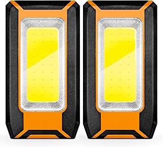 LED Work Light, 2 Pack 40W 1500LM Rechargeable Work Light 3 Lighting Modes Magnetic Work Light Hanging Hook Lightweight Portable Work Light Portable Charger for Car Repairing Working Emergency