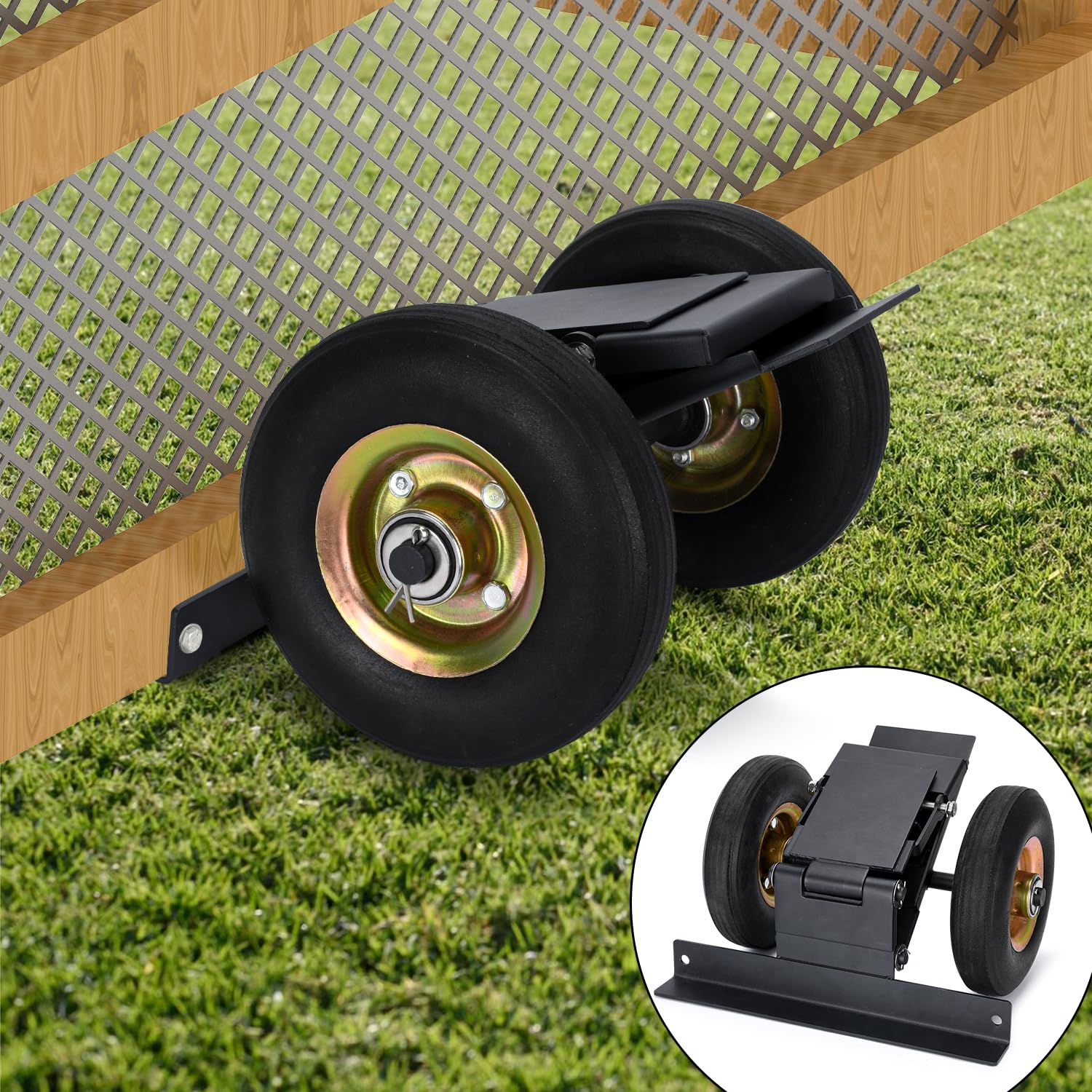 TOPOWN Chicken Coop Mover with Wheel System and Lift Design, Chicken Tractor Mobility Heavy Duty and Weatherproof, Enhancement of Safety and