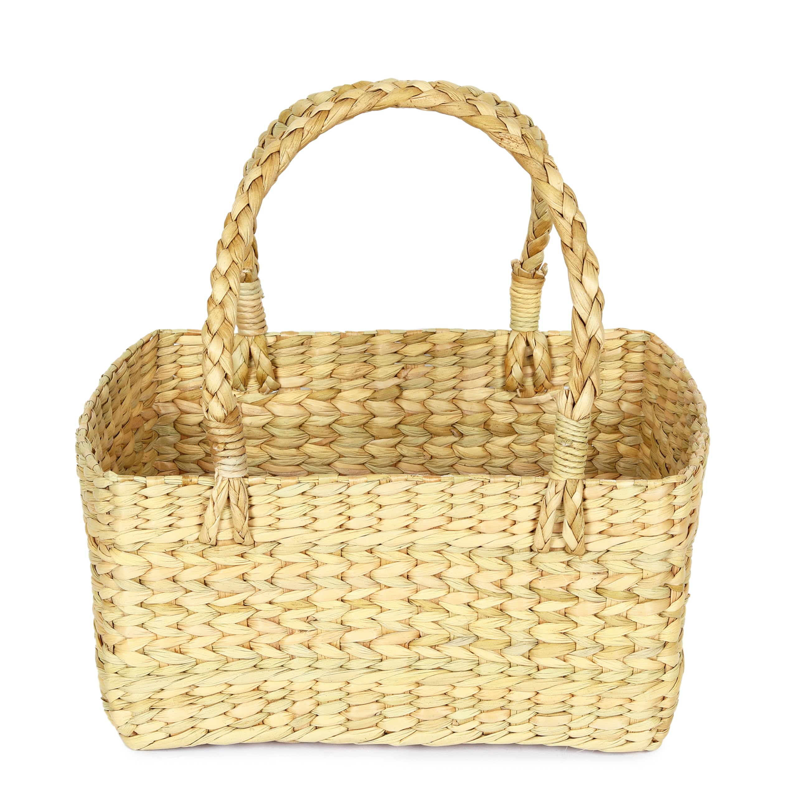 Kauna grass Rectangular Basket I Gift Hamper Basket | Organizer | Fruit basket | Puja basket-image-13