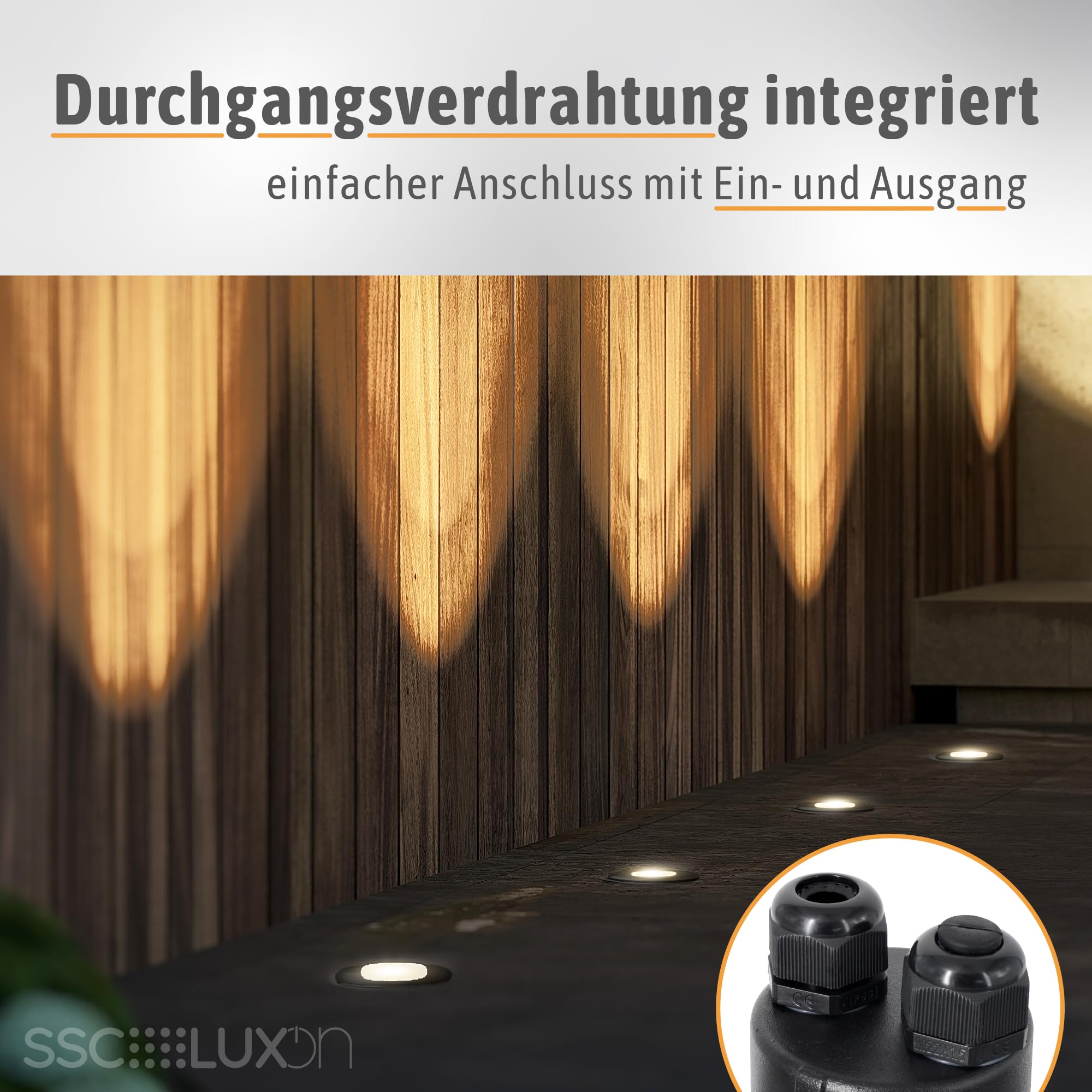 JUAVI LED Bodeneinbauleuchte schwenkbar Außen schwarz IP67 GU10 2W warmweiß 230V Bodenstrahler
