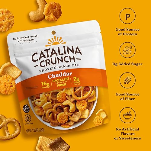 Miniatura 9 de Catalina Crunch Protein Grab & Go Snack Mix 0.55 oz de proteína, 0.71 oz de azúcar por bolsa Buena fuente de fibra, keto, sin gluten