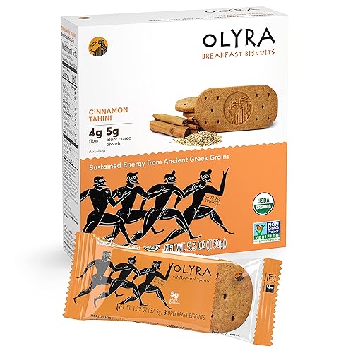 Olyra - Galletas orgánicas de canela Tahini para desayuno, 5.3 onzas