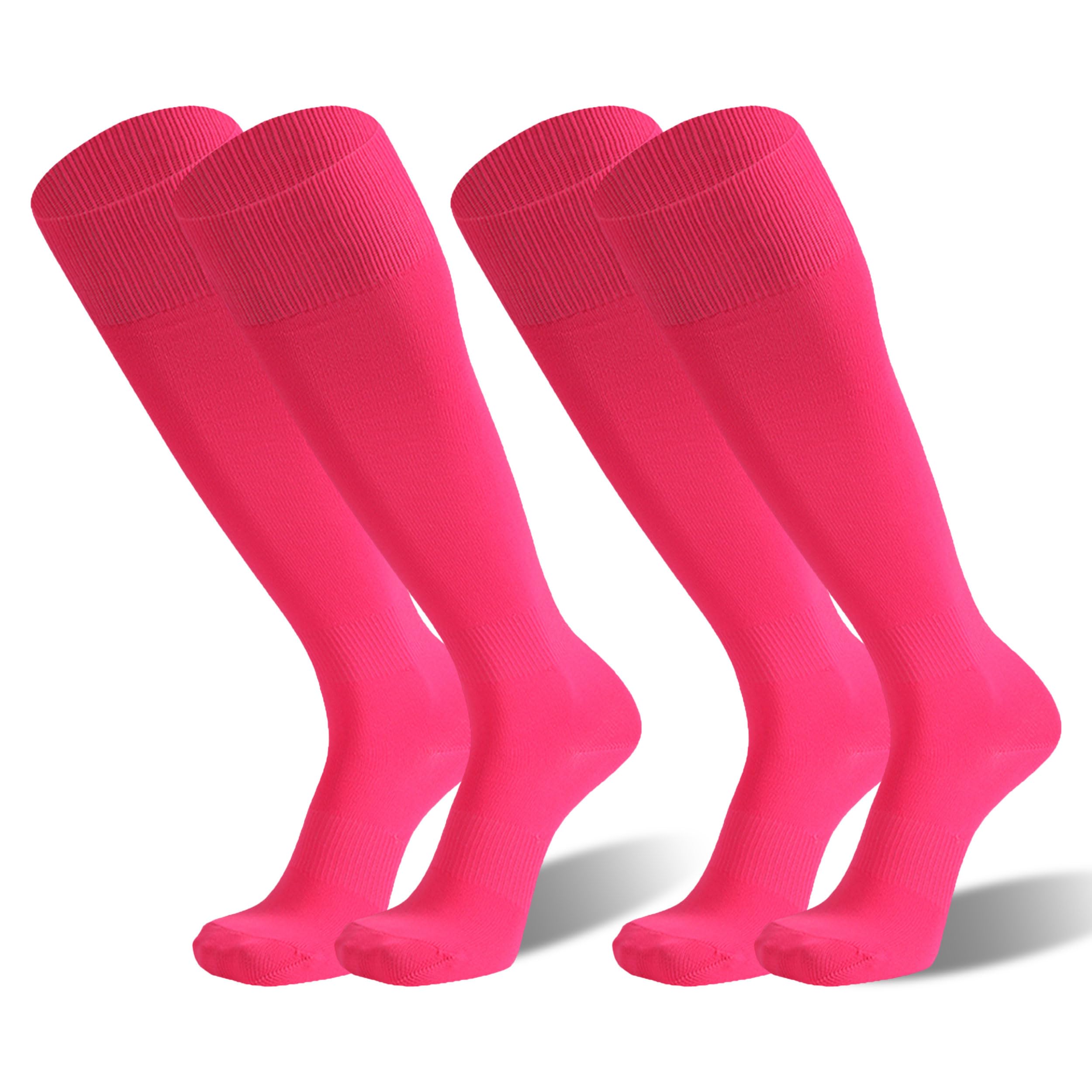 HAPYCEO Baseball Knee High Cushion Breathable Soccer Socks Pink Small - softball | Mubboo