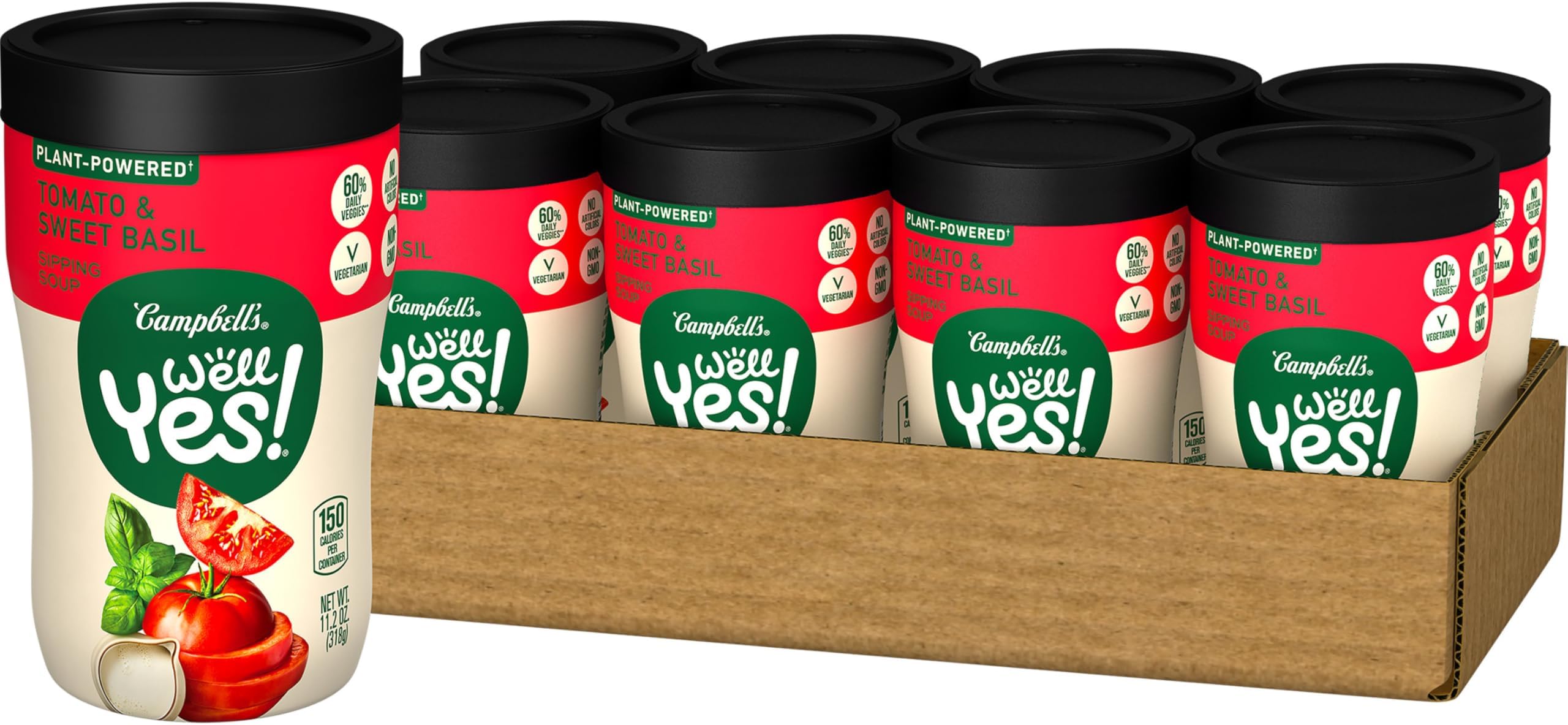 Amazon.com : Campbell's Well Yes! Sipping Soup, Tomato and Sweet Basil ...