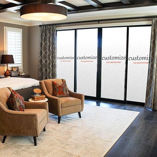 Miniatura 40 de Película decorativa de privacidad para ventana de arcoíris, película decorativa de adherencia estática para baño, oficina en casa, bloqueo UV, 17.7