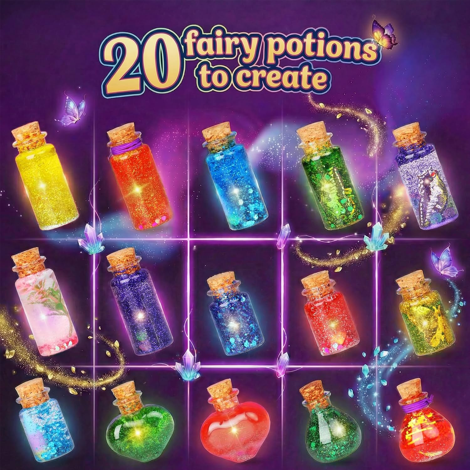 Alritz Fairy Potions Kit, Magic Mix Kit 20 Bottles, Christmas